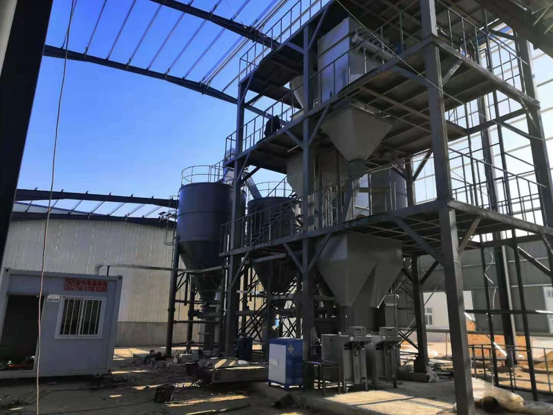 Continuous dry mortar mixing plant equipment for large projects