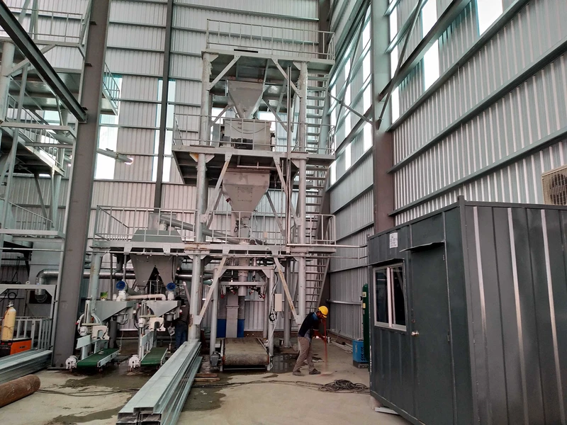 The installation site of the dry powder mortar production line of the Malaysian customer